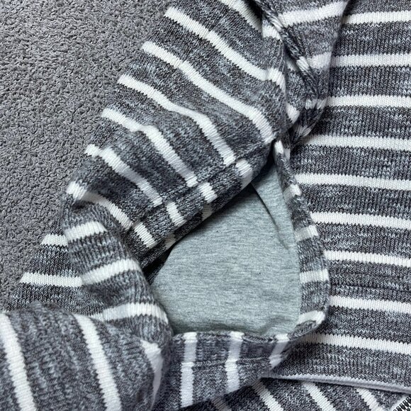 Johnnie-O Gray Striped Havana Full Zip Hoodie Jacket Sweatshirt Men's XL - Picture 4 of 5